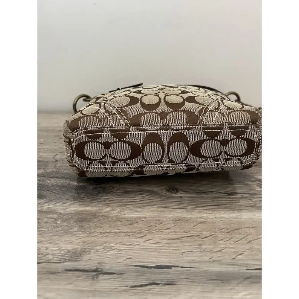 Coach Vintage Y2K F061-10402 Signature Jacquard Monogram Crossbody Bag